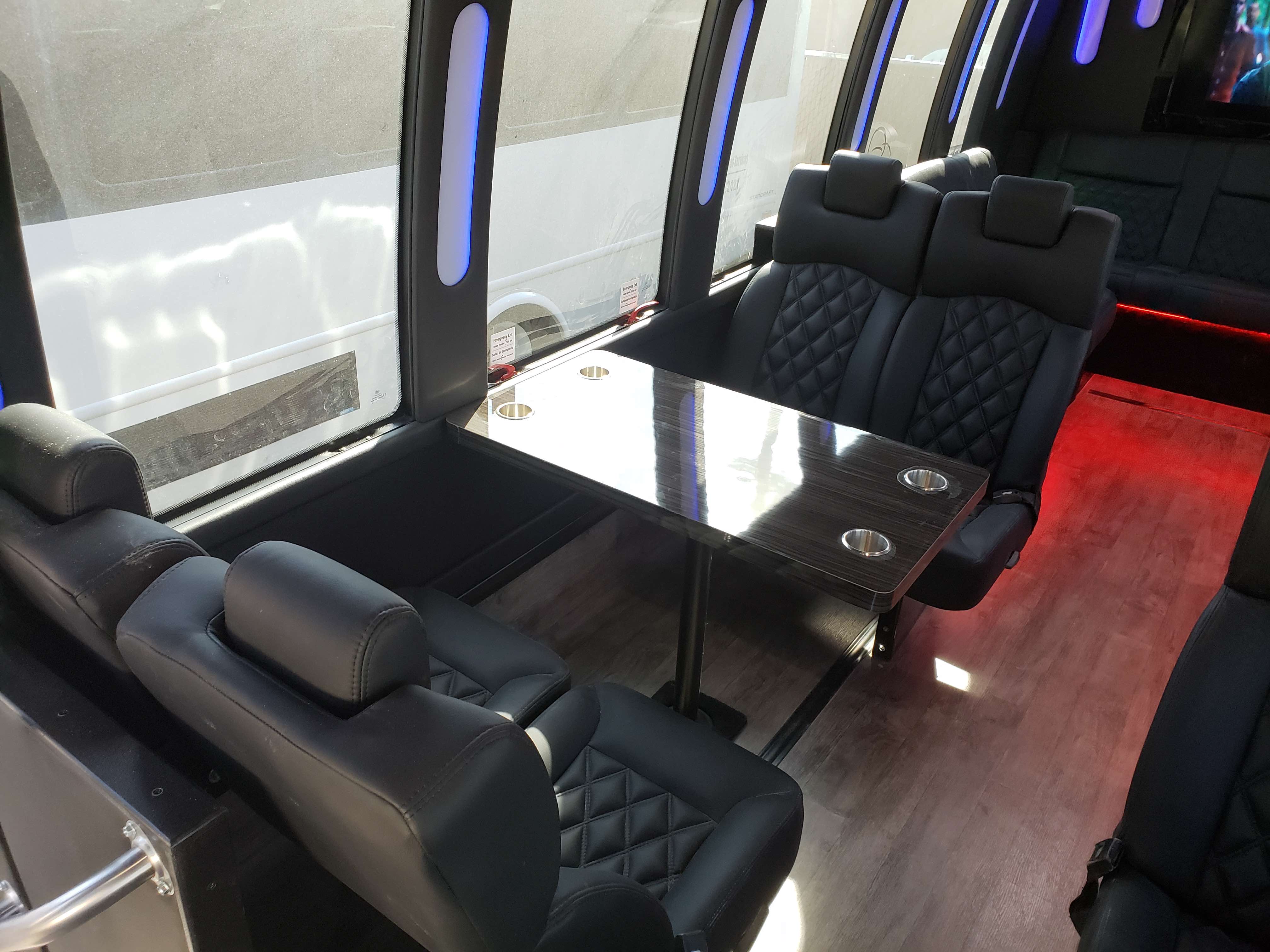 Party Bus Booth seating table